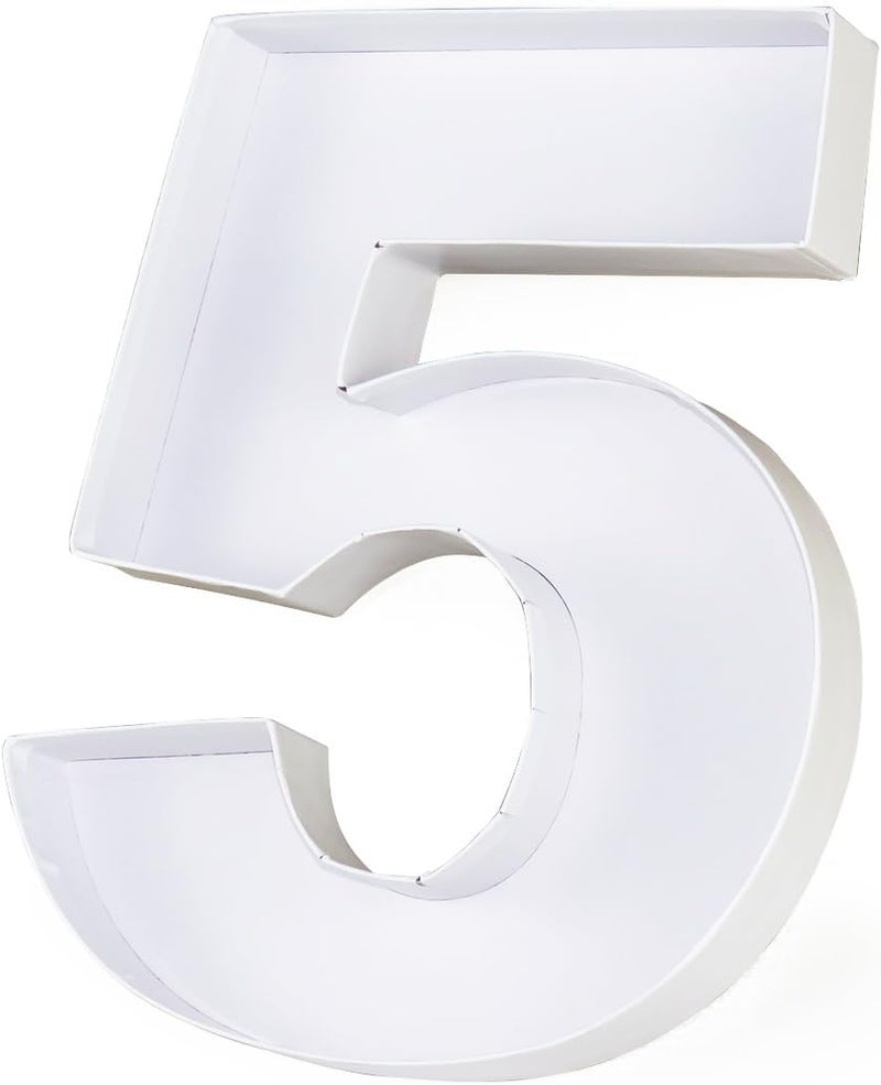 WENPACK 12" Fillable Cardboard Number Shaped Gift Grazing Charcuterie Board Paper Container (5) - Image 1